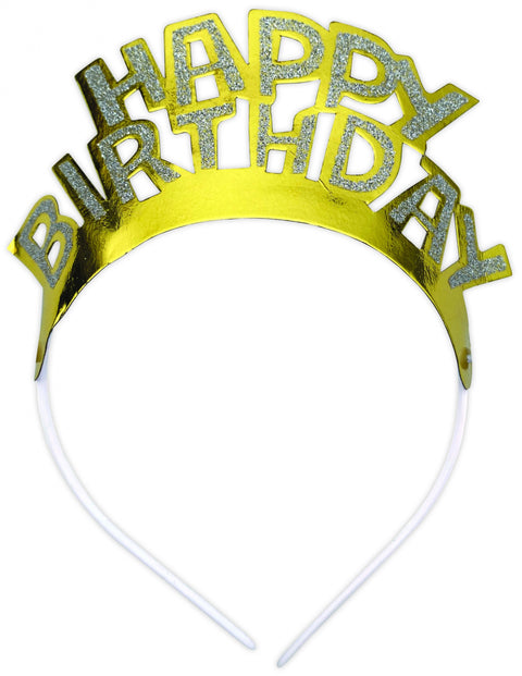 Barevné třpytivé čelenky s textem Happy Birthday 4 ks HAP-06_3.jpg
