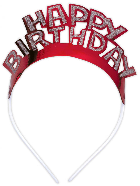 Barevné třpytivé čelenky s textem Happy Birthday 4 ks HAP-06_4.jpg