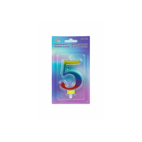 Duhová číselná narozeninová svíčka na dort 5 (9 cm)  C-115_1.jpg