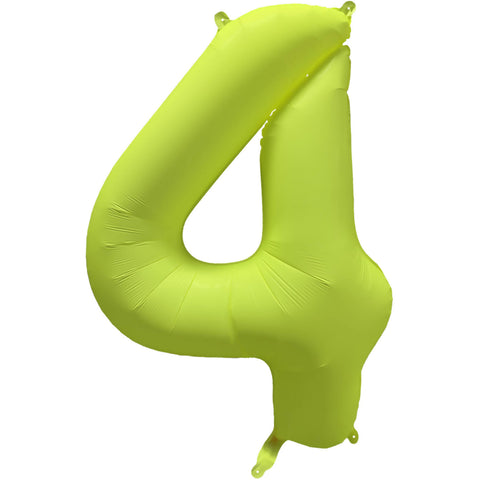 Fóliový balónek číslo 4 neonová žlutá 86x70 cm 1ks_bal R_10039_PKG.jpg