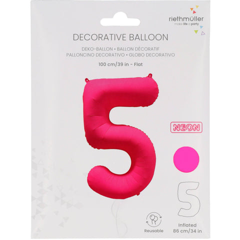 Fóliový balónek číslo 5 neonová růžová 86x70 cm 1ks_bal R_10027_PKG_2.jpg#18592#5ea2eeb82504
