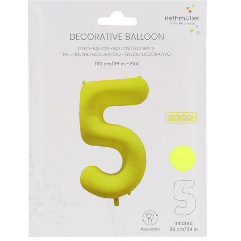 Fóliový balónek číslo 5 neonová žlutá 86x70 cm 1ks_bal R_10040_PKG_2.jpg#18603#4bb701578901