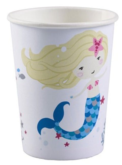 MERMAID WHITE Papírové párty kelímky 8 ks 9903032-66 B.jpg