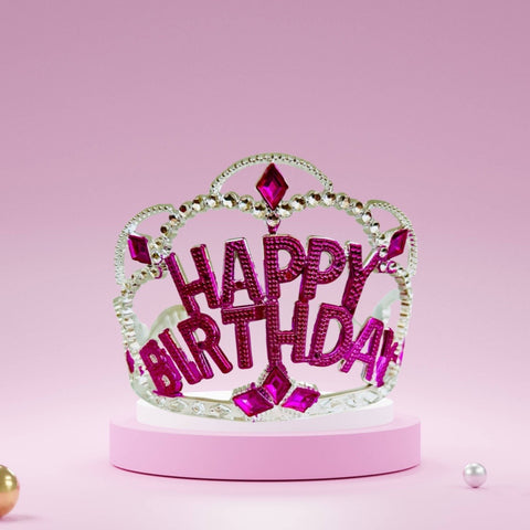 Narozeninová čelenka – korunka Happy Birthday s kamínky  HAP-05_3.jpg