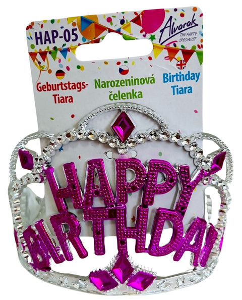 Narozeninová čelenka – korunka Happy Birthday s kamínky  HAP-05_7.jpg