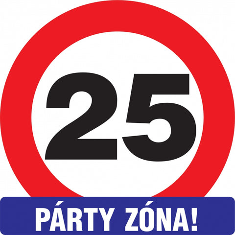 Vtipná cedule na dveře 30 cm - text CZ & SK PÁRTY ZÓNA! CED-2_1.jpg