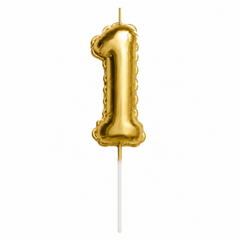 Zlatá balónková číselná svíčka na dort 1 (6 × 3 cm) C-121_1.png#19061#153eb593c27b